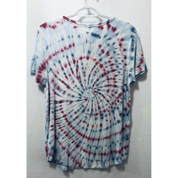 Aeropostale Womens Large Seriously Soft Perfect Crew Tie Dye Tee Top Boho - Picture 3 of 5